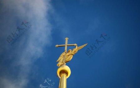 东正教十字架与天使