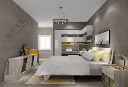 现代风格的卧室