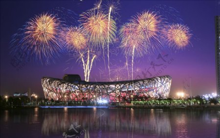 奥运会开幕式鸟巢照片