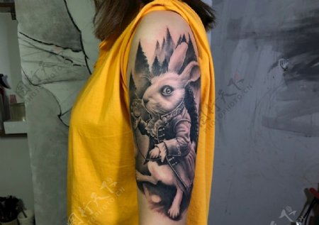 兔子纹身