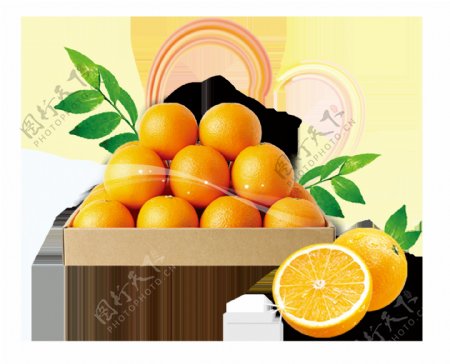 橙子水果脐橙盒装脐橙