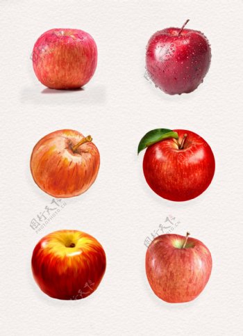 美味营养红苹果素材设计