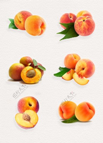 高清鲜美油桃水果png素材