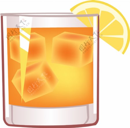 矢量橙汁元素
