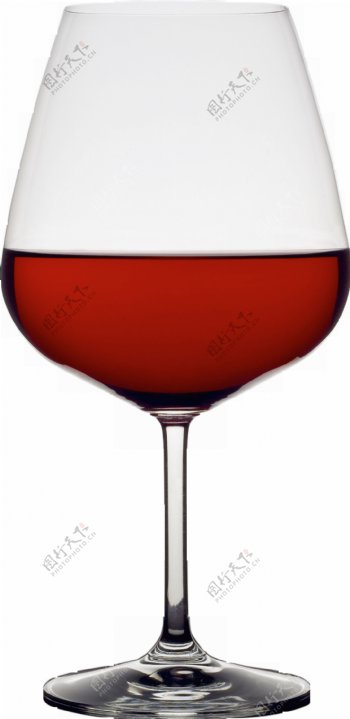 高清红色葡萄酒杯元素