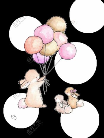 卡通手绘气球png漂浮元素