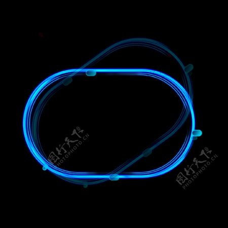 圆环蓝色科技光效光线效果