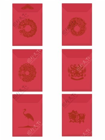 中国传统花纹红包
