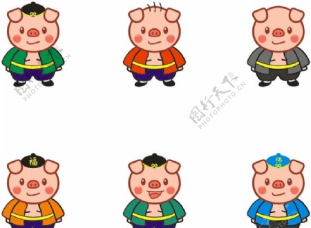卡通小猪猪八戒CDR设计