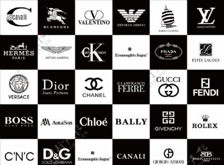 奢侈品logo墙