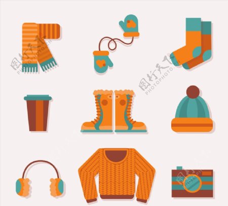 9款橙色冬季服饰和用品