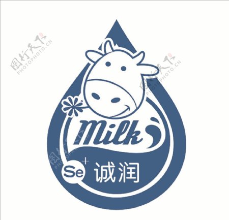 诚润奶站logo
