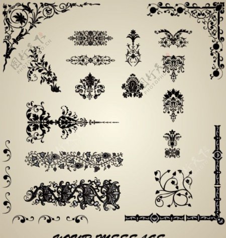 古典花纹花边装饰元素