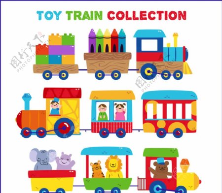 可爱玩具火车