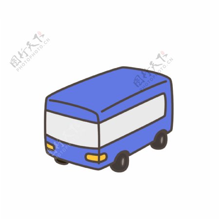 卡通可爱矢量玩具巴士车