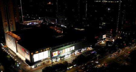惠州延时航拍CBD华贸天地夜景