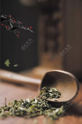 中国传统茶道海报背景