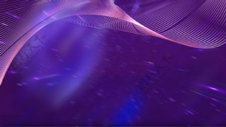 紫色梦幻科技风雪点舞台背景素材
