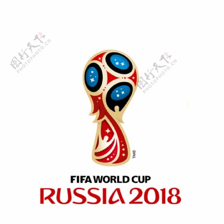 原创2018世界杯蓝色足球矢量