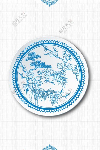 中国风青花瓷背景设计