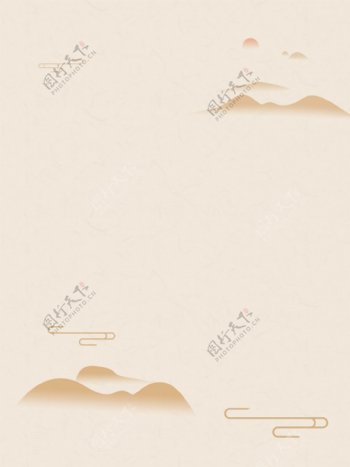 原创中国风山水云纹背景