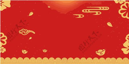 中国风猪年新春背景设计