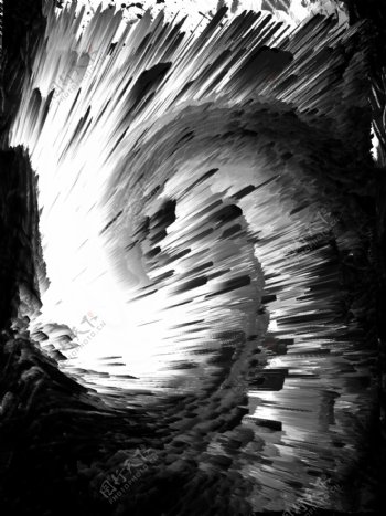 原创3d黑白抽象放射漩涡背景