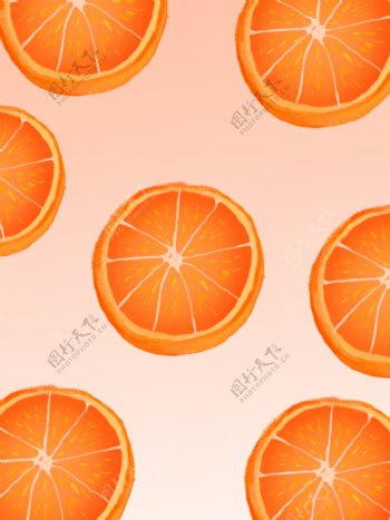 橙子水果广告背景