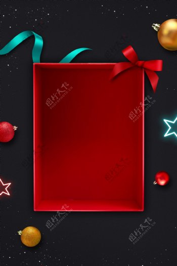 红黑色圣诞节背景素材