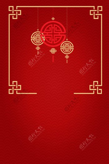 中国红古典背景