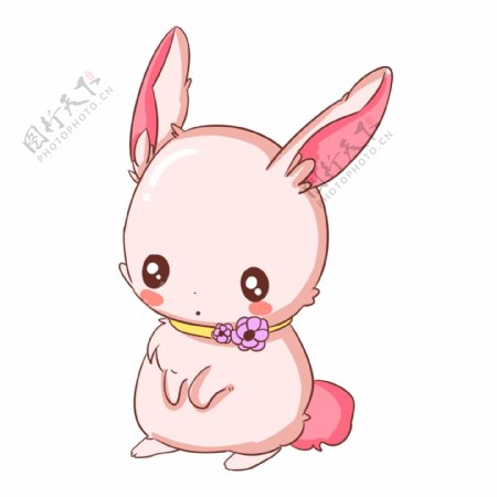 手绘可爱的兔子插画