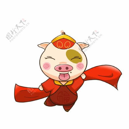 春节扭秧歌的媒婆猪