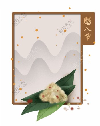 腊八节中国风文字框