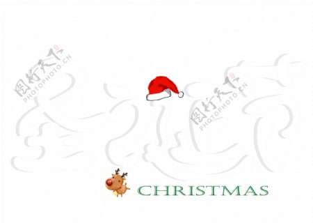 圣诞节白色卡通创意艺术字设计