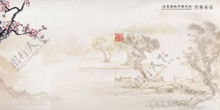 中国风传统中医文化宣传挂画