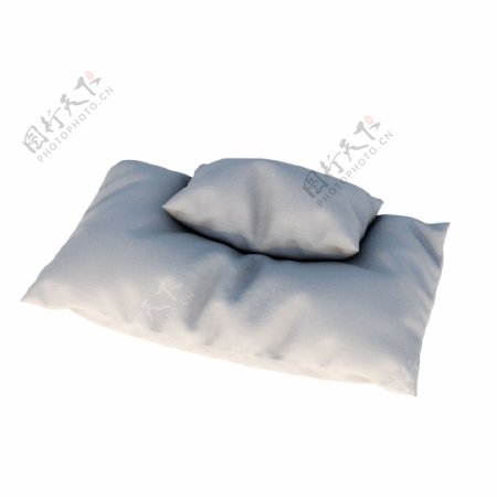 C4D立体白色枕头可商用