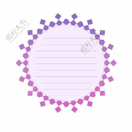 小方框紫色渐变边框元素可商用