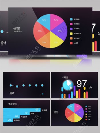 MG信息数据图表表格动画视频设计元素