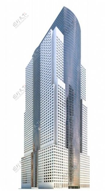 现代玻璃立体高楼大厦3d模型