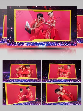 绚丽的中国传统婚礼宣传展示AE模板