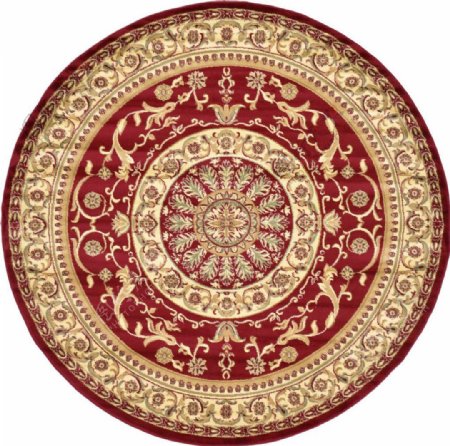 古典圆形边框家庭地毯贴图