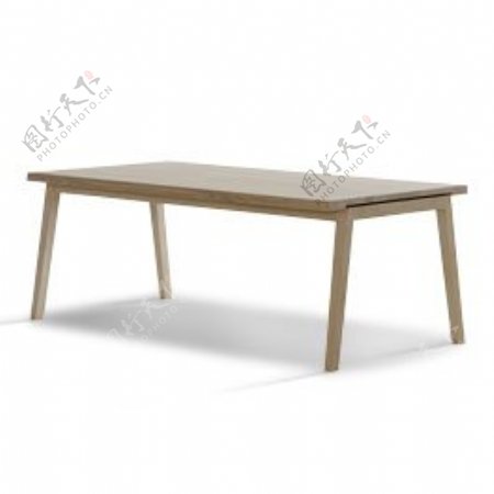 简易长方形餐桌模型下载