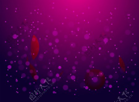 紫色火花梦幻背景矢量素材