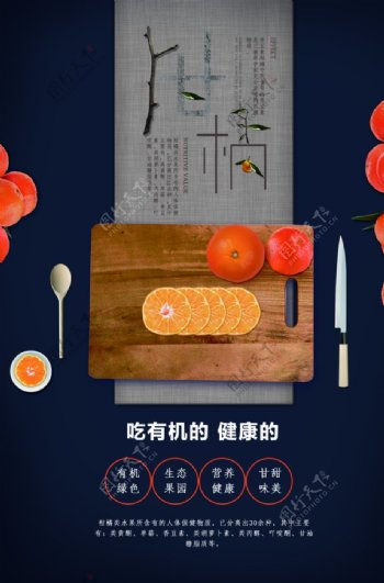 高级大气水果食品宣传海报
