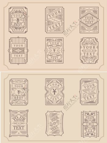 古典欧式华丽文字卡片