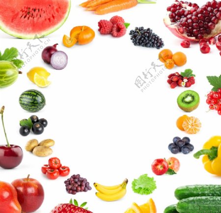 新鲜的蔬菜和水果