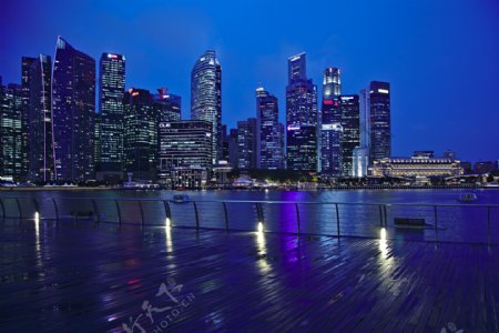 新加坡大楼夜景