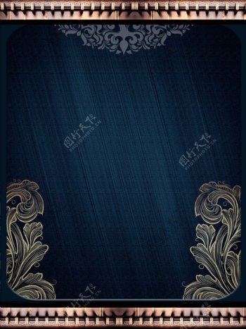 丝绸质感黑金高雅花纹广告背景