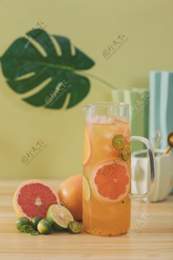 柠檬橙子水果茶