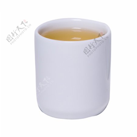 白色立体茶壶元素